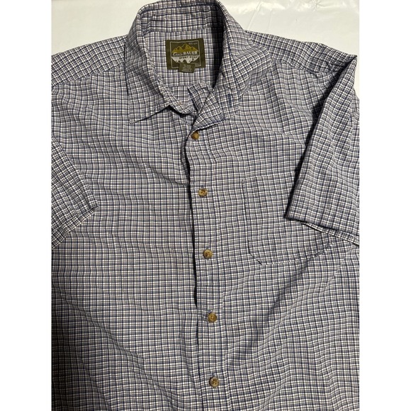 Eddie Bauer Sport Shop Mens Plaid Button Up Short Sleeve Shirt - Picture 1 of 3